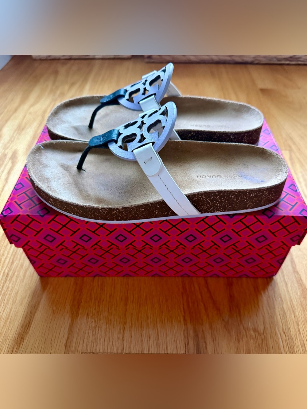 Tory Burch Miller Cloud, Spring Lavender / Perfect Black / Sandals! - Picture 7 of 12